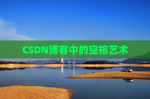 CSDN博客中的空格艺术